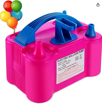 PCFING Electric Air Balloon Pump and Tying Tool in One, Portable Dual Nozzle Electric Blower Air Pump Inflator for Decoration, Party and Save Time